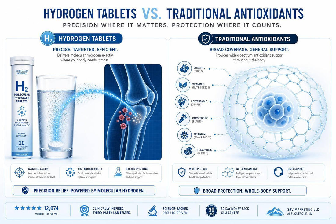 Hydrogen Tablets vs. Traditional Antioxidants