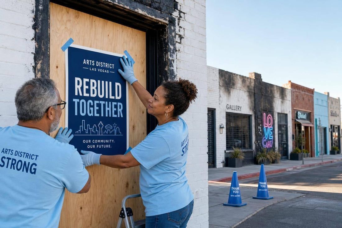 Las Vegas Arts District fire damages five buildings
