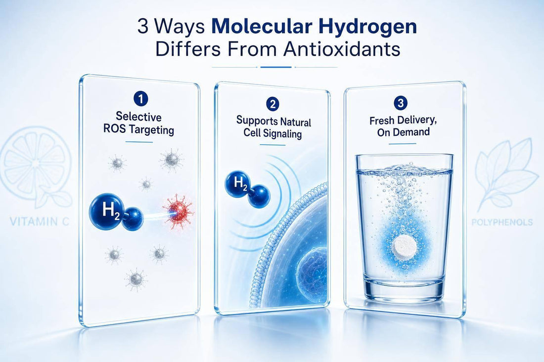 3 Ways Molecular Hydrogen Differs From Antioxidants
